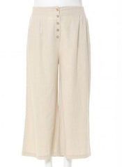 Seaside Khaki Linen Pants-Curvy