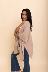 Boucle Cozy Cardigan Poncho-2 Colors