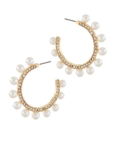 Pearls & Pave Earrings