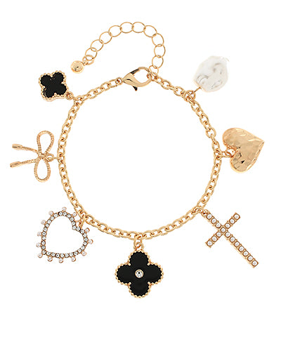 Black Clover Charm Bracelet