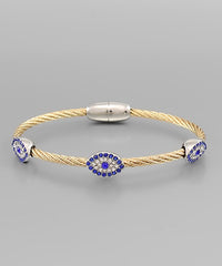 Evil Eye Cable Bracelet