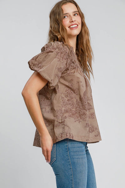 Latte Toile Top