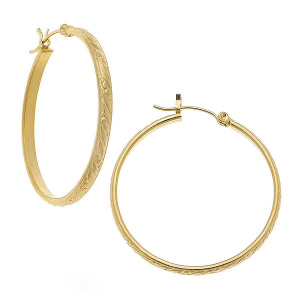 Garden Hoop Earrings