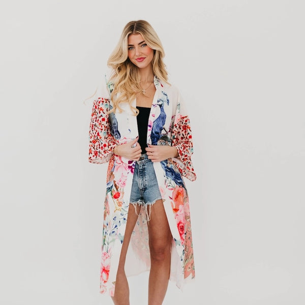 Peacock Summer Kimono-2 Colors