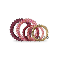 Teleties Spiral Hair Coils | Mixed Pack | Burgundy Bliss Hair Ties