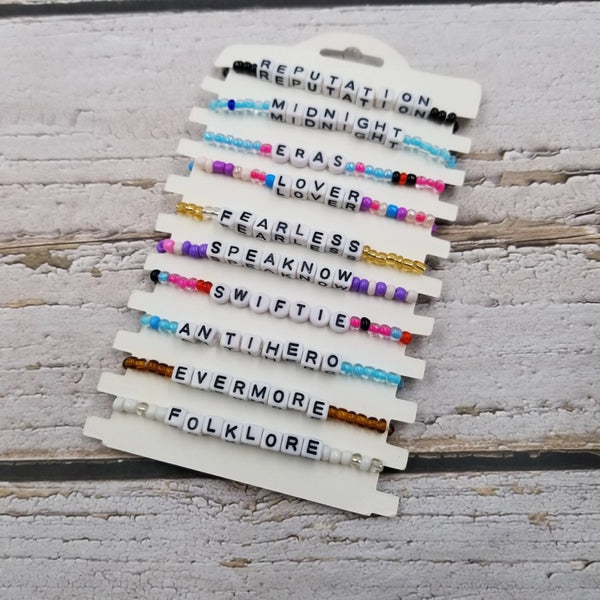 Swiftie Fandom Seed Bead Bracelets-Multiple Options