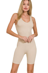 RIBBED SEAMLESS SPORTS ROMPER-2 Colors