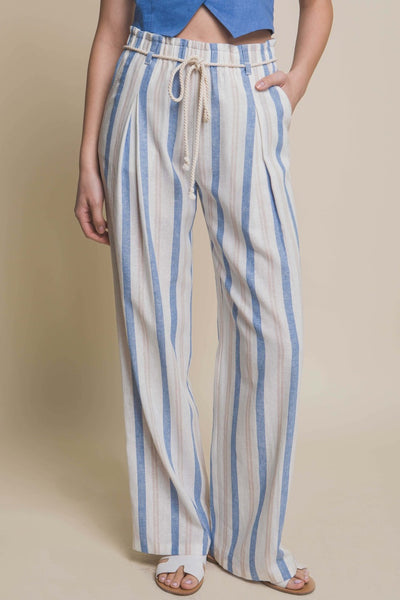 Quince Linen Pinstripe Pants-4 Colors