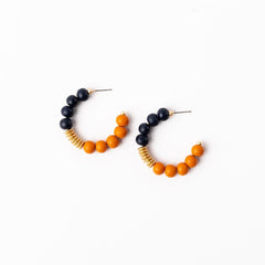 Kelly Beaded Hoop Earrings-3 Colors-3 Sizes