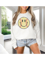 Smiley Baseball or Softball Sweatshirt