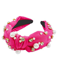 Pearl and Rhinestone Headbands - 9 Colors