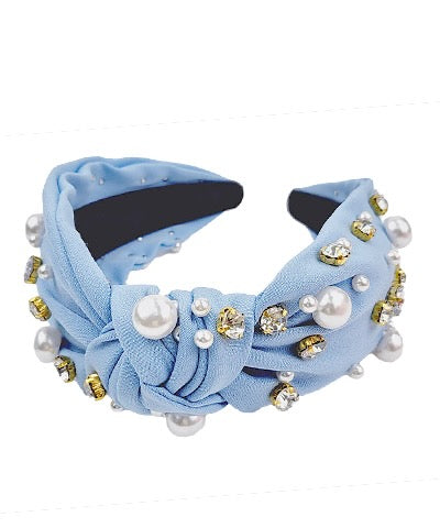 Pearl and Rhinestone Headbands - 9 Colors