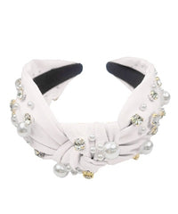 Pearl and Rhinestone Headbands - 9 Colors