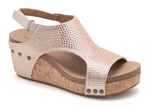 Corky's Carley Wedge - Champagne Crystals