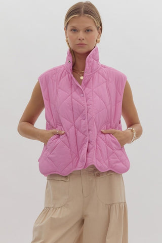 Quinn Quilted Puffer Vest-Multiple Options