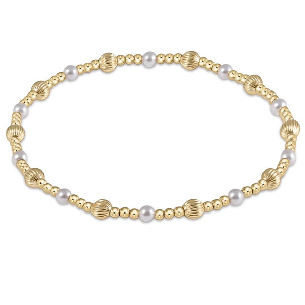 enewton Dignity Sincerity Pattern 4mm Bead Bracelet - Pearl