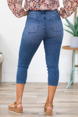 Judy Blue High Waist Cool Denim Pull On Capri