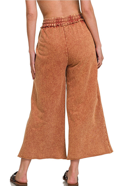 Acid Washed Palazzo Pants-Multiple Options