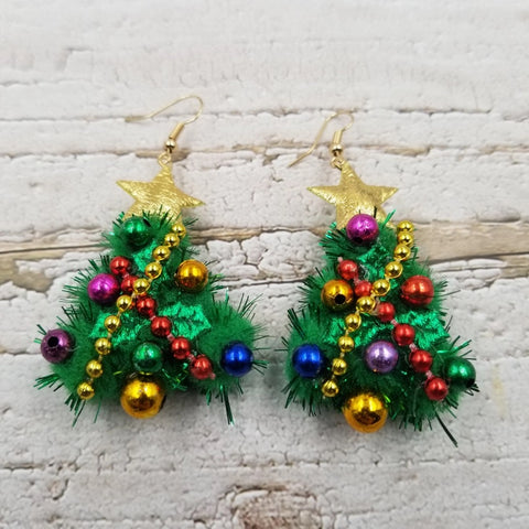 Festive Christmas Trre Earrings