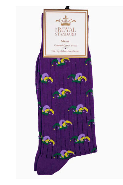 Mardi Gras Jester Men's Socks