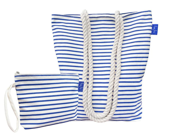 Inis Blue Striped Bag (Two Sizes)