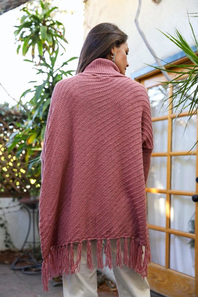 Roll Neck Poncho Sweater