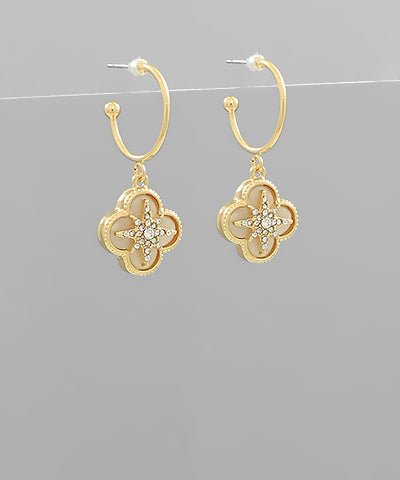 Starburst Trefoil Earrings-2 Colors