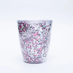 Mary Square Glitter Wine Acrylic Tumbler- 2 Colors