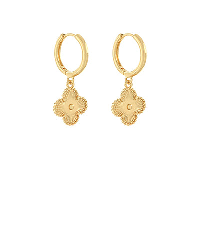 Clover Charm Hoop Earrings