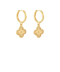 Clover Charm Hoop Earrings