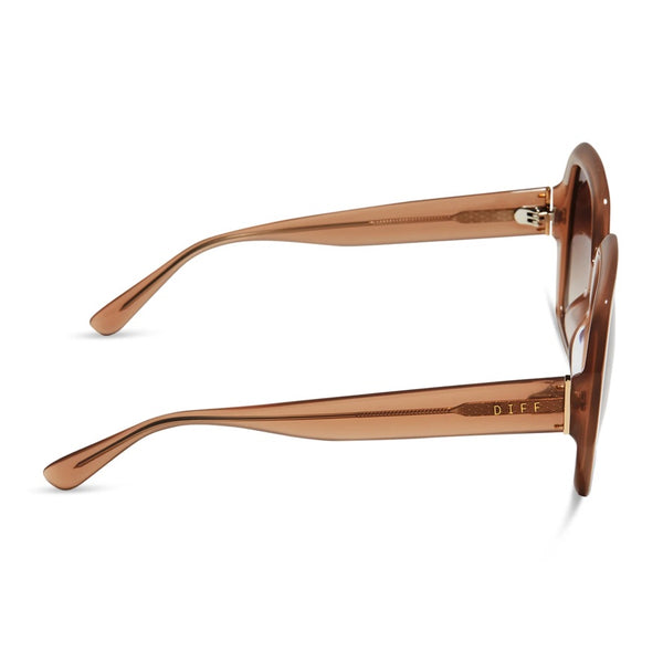 DIFF Nola Warm Taupe Brown Gradient Sunglasses