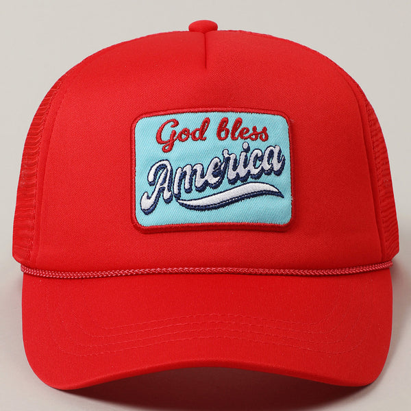 God Bless America Embroidery Patch Foam Hat