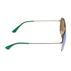 DIFF Cruz Gold Green Mirror Polarized Sunglasses