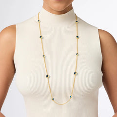 Julie Vos Aquitaine Station Necklace-Capri Blue