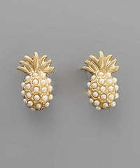 Pearl Pineapple Earrings