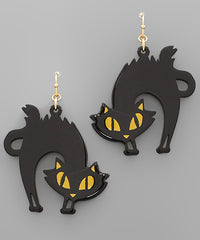 Halloween Black Cat Earrings