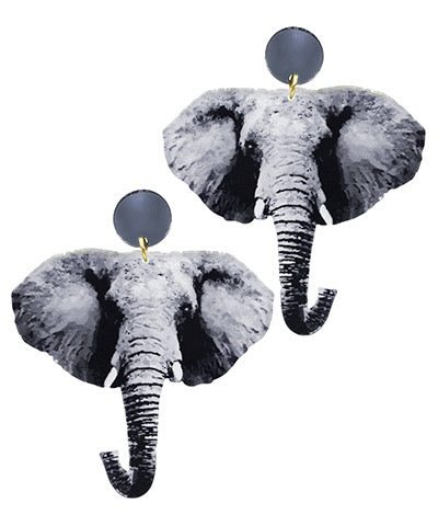 Big Head Elephant Earrings