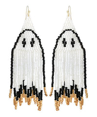 Beaded Ghost  Earrings