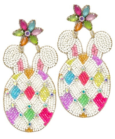 Harlequin Egg Earrings