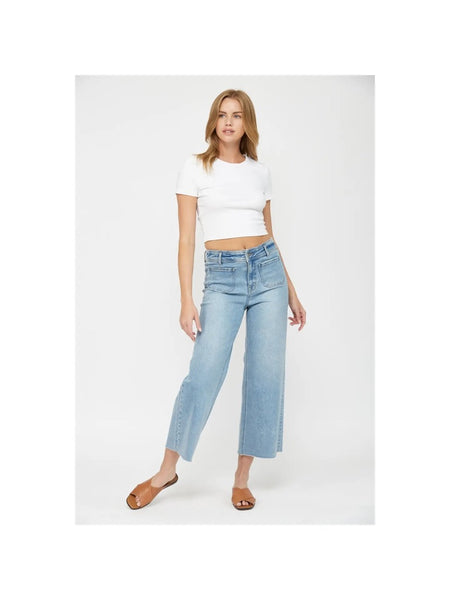 Melrose Place Cropped Wide Leg Jean