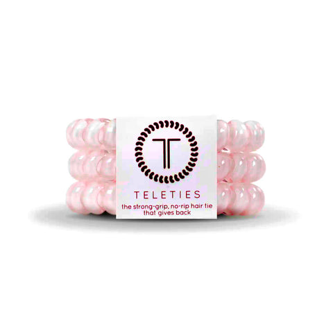 Teleties Spiral Hair Coils| Rose Water Pink Hair Ties-Multiple Options