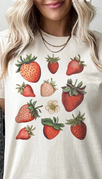 Spring Strawberry Graphic Tee