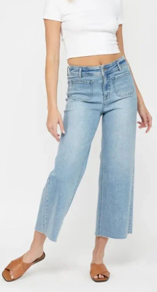 Melrose Place Cropped Wide Leg Jean