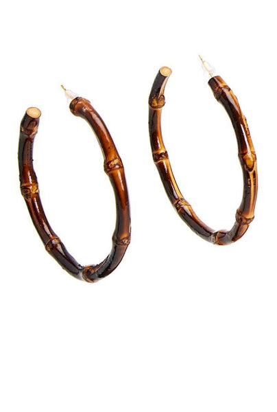 Dark Bamboo Hoops