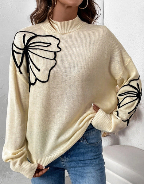 Floral Pixal Sweater