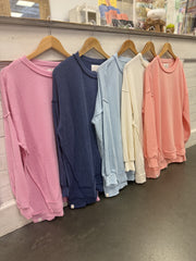 Simply Southern Oversized Ribbed Pullover-5 Colors