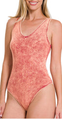 Mineral Washed Bodysuit - 3 Colors