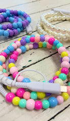 Happy Beaded Phone Chargers - 3 Colors