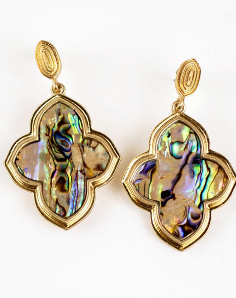 Priscilla Earrings in Abalone