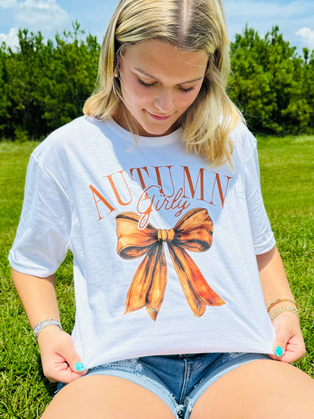 Autumn Girly Coquette Graphic Tee